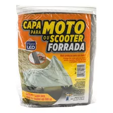 Funda Forrada Para Motocicleta O Scooter, Protección Contra Rayos Uv Con Elástico Gris