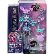 Muñeca Monster High Creepover Party Twyla Mascota - Premium