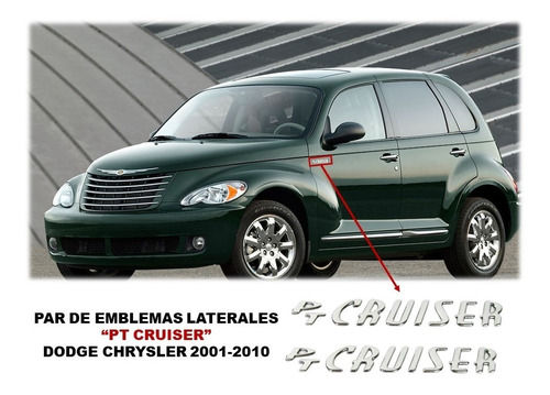 Par De Emblemas Laterales Chrysler Pt Cruiser 2001-2010 Foto 3