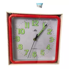 Relógio De Parede Sala , Grande 20cm Preto E Vermelho