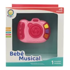 Brinquedo Câmera Musical Divertida Para Bebês Rosa Meninas 