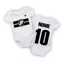 Body Infantil Personalizado C/ Nome Roupas De Bebê Vasco