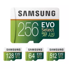 Micro Cartão Memória Novo Sd 256 Gb, Samsung Select Novo