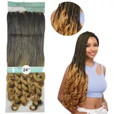 Cabelo Boho Curl Fibra Premium Jumbo Gypsy Braids Fulani