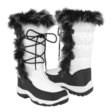 Botas Invierno Dama Led And Wheels D556y22 Textil Bco