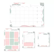 Planner Mensal, Semanal E Diário + Bloco De Anotações