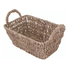 Cesta Pães Frutas Organizadora Decorativa Fibra Natural 25cm