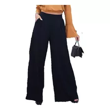 Calça Pantalona Malha Visco Lycra