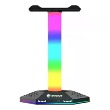 Suporte De Mesa P/headset Raze Evolut Rgb Eg-1100 Cor Preto