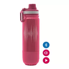 Botella Agua Parlante Bluetooth 450ml Rosa Frío Caliente