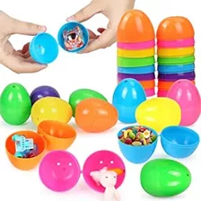 48 Huevos De Colores De Plastico Para Pascua /para Rellenar