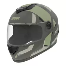 Casco Para Moto Integral Hawk Rs1 Verde Camou F Talle L 