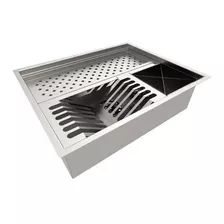 Calha De Louça Inox Pratos Talheres Copos Cozinha