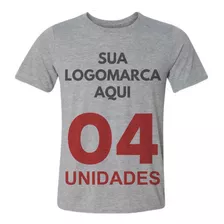 Camisetas Camisas Com Foto Logomarca Empresa 4 Peças Com Nf