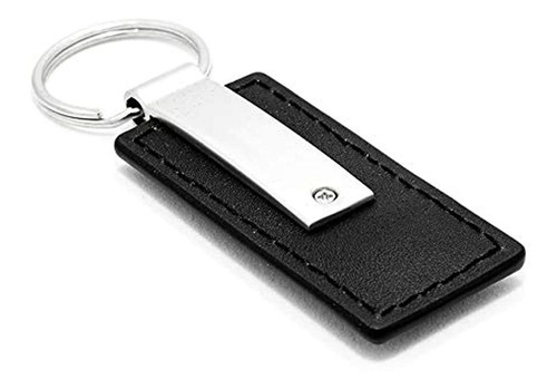 Dodge Challenger Negro Piel Key Fob Authentic Logo Llavero Foto 3