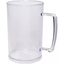 Caneca Chopp Cristal 400ml Acrilica Transparente Resistentes