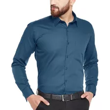 Camisa Lisa Manga Larga De Vestir Para Hombre, Marca Goya