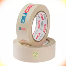 Cinta Papel 36mm Auca X50mt Enmascarar Pintor Caja X24