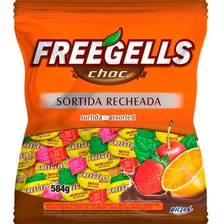 Bala Sortido Recheada Chocolate 584gr - Freegells