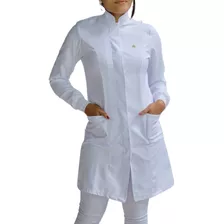 Jaleco Feminino Manga Longa Gabardine/enfermeira/médica