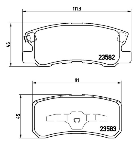 Balatas Trasera/ Mitsubishi Lancer Gt Sportback 2011-2012 Sm Foto 2