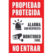 Cartel Pvc Cámaras De Vigilancia - Propiedad Protegida