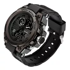 Reloj Digital Led Uso Rudo Shock Elegante Contra Agua Sd Color De La Correa Negro