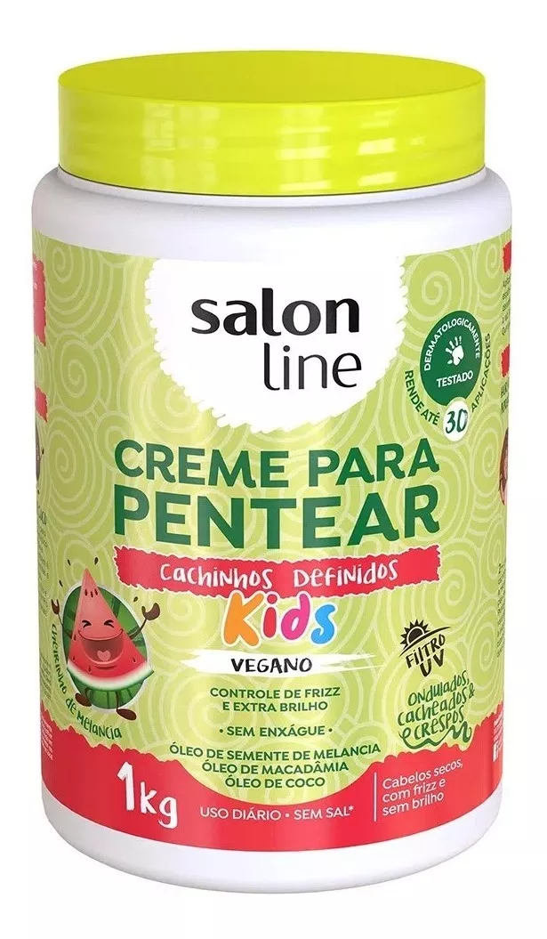 Creme Para Pentear Kids Cachinhos Definidos 1kg Salon Line