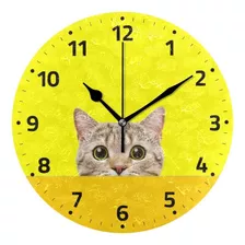 Vendimia Linda Animal Gato Reloj De Pared Encantador De...