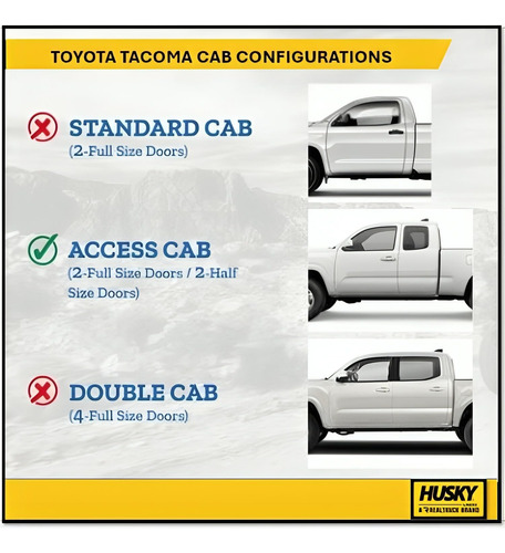 Husky Liners Serie Classic Style | Toyota Tacoma Access Cab. Foto 3