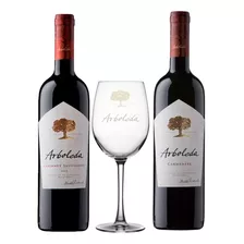 Pack 2 Vinos Arboleda 750ml + Copa.