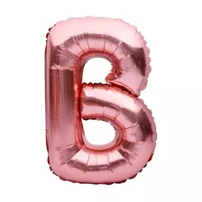  Globos Letras Metalizadas Rose Rosa Gold De 45 Cm 