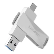 Pen Drive 2tb Lenovo 2 Em 1 Usb 3.0 Metal Rápido Celular Pc