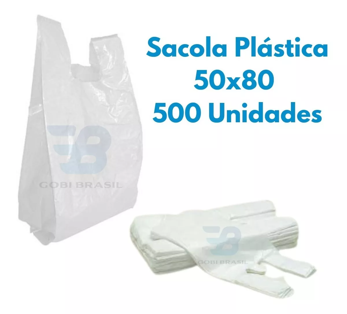 Sacolas Plasticas Virgem Reforçada 40x50 500 Unidades Aprox