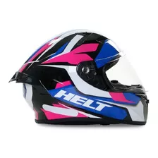 Capacete Para Moto Integral Helt Street Aero Tamanho 60 Cor Rosa-chiclete