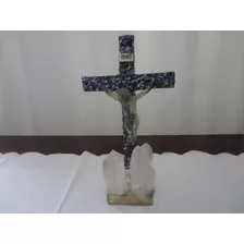 Crucifixo De Mesa Jesus Cristo Em Pedra