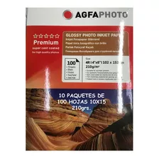 Papel Fotografico 10x15 Glossy 210 Grs Pack X10 - 1000 Hojas