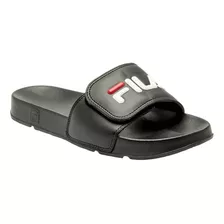 Chinelo De Tira Larga De Velcro Fila Slide Drifter Original