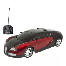 Carrinho De Controle Remoto 1:18 Luz De Farol 22cm Vermelho