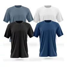 Kit 4 Camisetas Dry Esporte Academia Camisa Blusa Treino