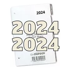Repuesto Agenda Morgan Bolsillo 2024 Diario Completo 8x12,5