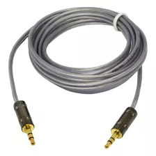 Cabo P2 Auxiliar 20m P2 + P2 Estéreo Plug Metal Blindado