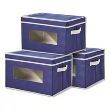 Juvale Paquete De 3 Cubos De Almacenamiento Apilables Con T.