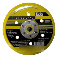 Disco De Borracha 6'' P/ Lixa C/ 6 Furos - Eda 8zg 