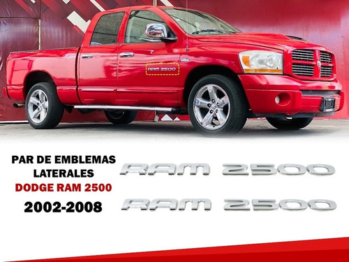 Par De Emblemas Laterales Compatibles Dodge Ram 2500 02-08 Foto 3