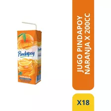 Jugo Pindapoy Naranja Pack X 18un