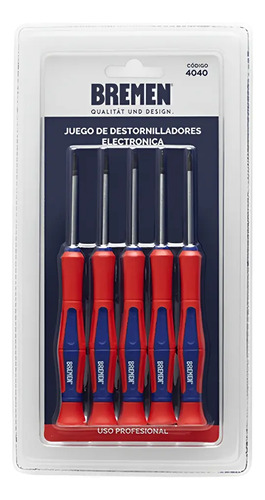 Juego Destornilladores Bremen Electronica 5 Pz 4040 Dgm