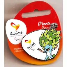 Pins Mascote Tom Paralimpico Rio 2016 - Oficial