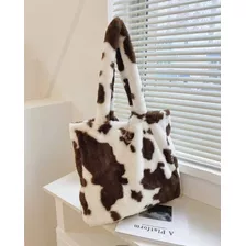 Bolsa Feminina Grande, Animal Print Alça Tecido Ted Felpudo