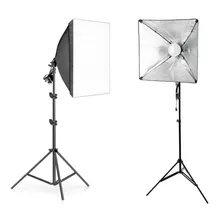 Kit 2 Soft Box Luz Contínua 50 X 70 Soquete E27 + Tripe 2m